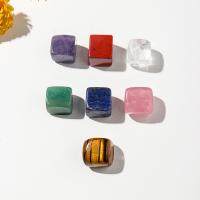 misto de pedras semi-preciosas enfeites, with Etamine, Praça, 7 peças, cores misturadas, 15-20mm, 7PCs/Defina, vendido por Defina