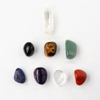 Gemstone Minerals Specimen, with Etamine, irregular, polished, 8 pieces, mixed colors, 20-30mm, 8PCs/Set, Sold By Set