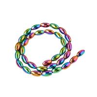 Non Magnetic Hematite Beads Drum colorful plated DIY multi-colored Sold Per Approx 15.75 Inch Strand