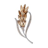 Crystal Brooch Zinc Alloy with Crystal Wheat fashion jewelry & for woman & with rhinestone nickel lead & cadmium free Sold By PC