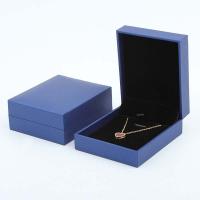 Velvet Pendant Box, Leatherette Paper, with Velveteen, durable, more colors for choice, 68x80x31mm, Sold By PC
