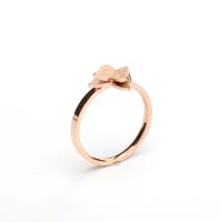 Stainless Steel Finger Ring 304 Stainless Steel Butterfly real rose gold plated & for woman US Ring Sold By PC