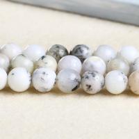 Dragi kamen perle Nakit, White Opal, Krug, uglađen, možete DIY & različite veličine za izbor, bijel, Dužina Približno 14.96 inčni, 5pramenovi/Lot, Prodano By Lot