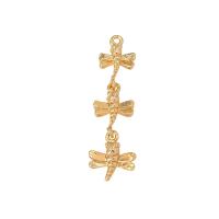 Brass Jewelry Pendants, Dragonfly, gold color plated, fashion jewelry & Unisex, golden, nickel, lead & cadmium free, 31x19mm, Approx 10PCs/Bag, Sold By Bag
