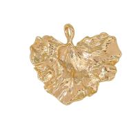 Brass Heart Pendants gold color plated fashion jewelry & Unisex golden nickel lead & cadmium free Approx Sold By Bag