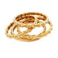 Mosiądz Bransoletka, pozłacane 24-karatowym złotem, dla kobiety, złoty, bez zawartości niklu, ołowiu i kadmu, 60mm, sprzedane przez PC