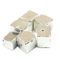 Non Magnetic Hematite Beads Square silver color plated DIY silver color 5-15mm Approx 2mm Sold By PC