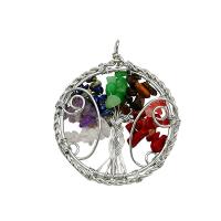 Gemstone Pendants Jewelry Zinc Alloy with Natural Gravel fashion jewelry & for woman nickel lead & cadmium free Sold By PC