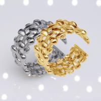 304 Stainless Steel Cuff Finger Ring Vacuum Ion Plating fashion jewelry & Unisex 10mm Sold By PC