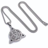 Titanium Steel Necklace, polished, fashion jewelry & different styles for choice & for man, 40x38mm, Length:Approx 23.62 Inch, Sold By PC
