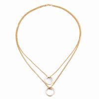 Multi Layer Necklace Zinc Alloy with iron chain Donut plated Double Layer & for man & hollow Length Approx 21.6 Inch Approx 23.6 Inch Sold By PC