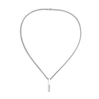 Titanstahl Halskette, mit Eisenkette, Rechteck, Modeschmuck & Kastenkette & für den Menschen, 40mm, Länge:ca. 27.5 ZollInch, verkauft von PC