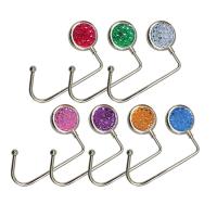 Tibetan Style Bag Hanger, with Resin Rhinestone, portable, more colors for choice, 65x100mm, 5PCs/Lot, Sold By Lot