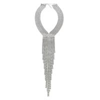 Fashion Fringe collier, alliage de zinc, avec 2.75 inch chaînes de rallonge, Placage, pour femme, plus de couleurs à choisir, Longueur:Environ 15.35 pouce, Vendu par PC