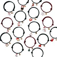 Christmas Holiday Bracelet, Tibetan Style, with Polyester, gold color plated, Christmas Design & different styles for choice & for woman & enamel, more colors for choice, Length:Approx 14-20 cm, Sold By PC