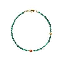 Gemstone Bracelets, Malachite, fashion jewelry & for woman, 3mm, Length:15.5-16 cm, Sold By PC