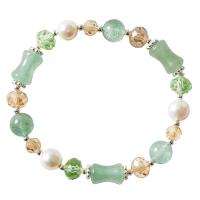 Gemstone Bracelets, Aventurine, with Strawberry Quartz, plated, fashion jewelry & for woman, 8x12mmu30018.5MMu30018MM, Length:18 cm, Sold By PC