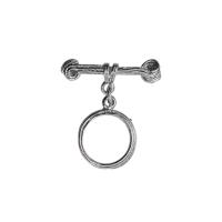 Brass Toggle Clasp, antique silver color plated, DIY, nickel, lead & cadmium free, 15x1mm, Approx 10PCs/Bag, Sold By Bag