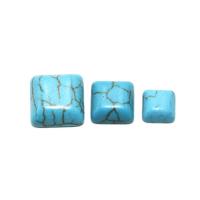Turquesa sintética cabochão, Praça, DIY & tamanho diferente para a escolha, azul, vendido por PC