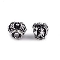 Zinc Alloy European Beads Crown silver color plated DIY nickel lead & cadmium free Approx Sold By Bag