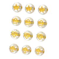 Acrylic Jewelry Beads, Flat Round, DIY & different designs for choice & enamel, more colors for choice, 7x7x4mm, Hole:Approx 1mm, Sold By Bag