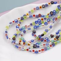Millefiori Slice Lampwork Beads, Millefiori Lampwork, DIY & different styles for choice, mixed colors, nickel, lead & cadmium free, Sold Per Approx 14.96 Inch Strand