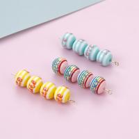 Striped Resin Beads, Round, hand drawing, DIY, more colors for choice, 10x12mm, Hole:Approx 2.5mm, Sold By PC