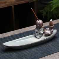Backflow Incense Burner, Porcelain, handmade, for home and office & durable & multifunctional, 229x80mm, Sold By PC