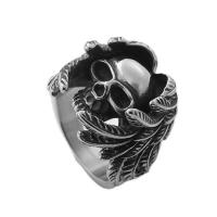 Rozsdamentes acél Finger Ring, 316L rozsdamentes acél, csiszolt, divat ékszerek & különböző méretű a választás & az ember, ezüst, 26mm, Által értékesített PC