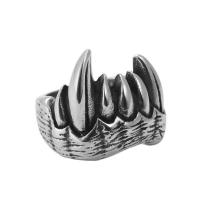 Палец кольцо из нержавеющей стали, Нержавеющая сталь 316, полированный, ювелирные изделия моды & разный размер для выбора & Мужский, серебряный, 20mm, продается PC