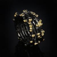 Brass δάχτυλο του δακτυλίου, Ορείχαλκος, κοσμήματα μόδας & διαφορετικό μέγεθος για την επιλογή & για τη γυναίκα, μαύρος, νικέλιο, μόλυβδο και κάδμιο ελεύθεροι, 22x10mm, Sold Με PC