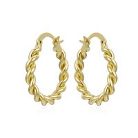 Messing Spring hoop oorbellen, gold plated, verschillende grootte voor keus & voor vrouw, meer kleuren voor de keuze, Verkocht door pair