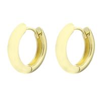 Messing Huggie Hoop Earring, echt goud verguld, mode sieraden & voor vrouw, goud, 19x19x4.50mm, 5paren/Lot, Verkocht door Lot