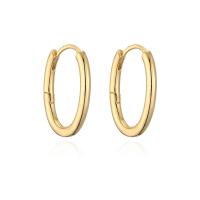 Brass Huggie Hoop Earring, real gold plated, different styles for choice & for woman, gold, Sold By Pair