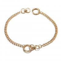 Zinc Alloy Jewelry Necklace gold color plated fashion jewelry & for woman golden Length 43.5 cm Sold By PC