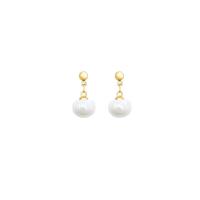 Tibetan Style Drop Earrings, with ABS Plastic Pearl, high quality plated, fashion jewelry & for woman, golden, 20x13mm, Sold By Pair