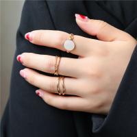 Tibetan Style Ring Set, plated, three pieces & fashion jewelry & for woman & enamel, more colors for choice, Sold By Set