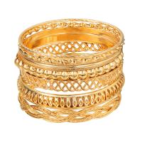 Zinc Alloy Bangle plated 7 pieces & fashion jewelry & for woman 60mm Sold By Set