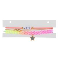 Layered Choker Zinc Alloy with Resin 3 pieces & fashion jewelry & for woman & with rhinestone multi-colored Length 30 cm Sold By Set