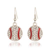 Tibetan Style Drop Earring, fashion jewelry & for woman & with rhinestone, more colors for choice, 2.5*1.2CMu30011.3*1.3CMu30011.5*1.5CMu30011.5*1.5CMu30011.5*1.5CM, Sold By Pair