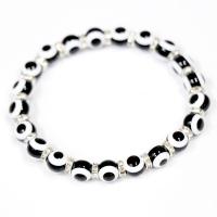 Evil Eye Jewelry Bracelet Resin with Acrylic plated fashion jewelry & Unisex 8mm Length 18 cm Sold By PC