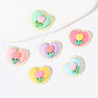 Hair Accessories DIY Findings, Resin, Heart, more colors for choice, Approx 100PCs/Bag, Sold By Bag