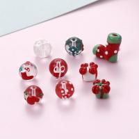 Weihnachten Lampwork Perlen, Weihnachts-Design & DIY & verschiedene Stile für Wahl & Emaille, verkauft von PC