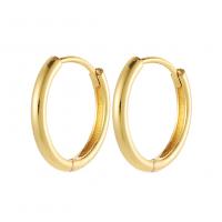 Brass Huggie Hoop Earring real gold plated for woman golden nickel lead & cadmium free Sold By Pair