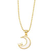 Shell Necklaces Brass with White Shell with 2 extender chain 18K gold plated & for woman golden nickel lead & cadmium free Length 16.9 Inch Sold By PC