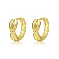 Brass Huggie Hoop Earring, gold color plated, for woman, golden, nickel, lead & cadmium free, 12.70mm, Sold By Pair
