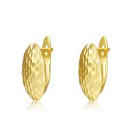 Messing Huggie Hoop Earring, gold plated, voor vrouw, gouden, nikkel, lood en cadmium vrij, 19.30mm, Verkocht door pair