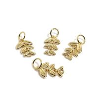 Brass Jewelry Pendants Wheat 14K gold-filled DIY golden nickel lead & cadmium free 20mm Sold By PC