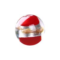 Gold Sand & Silver Foil Lampwork Beads, Round, DIY, more colors for choice, 12mm, Hole:Approx 2mm, Sold By PC