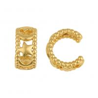 Brass Earring Clip, Letter C, gold color plated, fashion jewelry & different styles for choice & for woman, golden, nickel, lead & cadmium free, 11x9x4mm, Sold By Pair